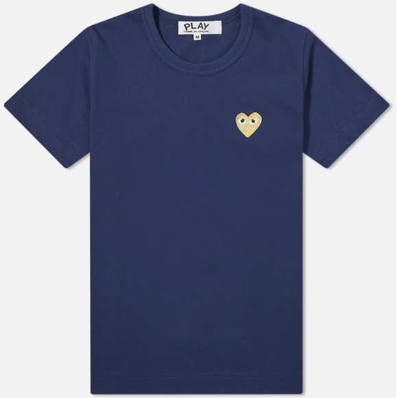 Comme Des Garçon PLAY Navy Blue Gold Heart Size XL - Picture 1 of 5